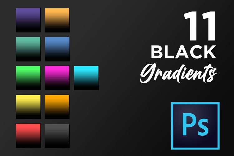 Adobe Photoshop black gradient pack GRD gradients example image 1