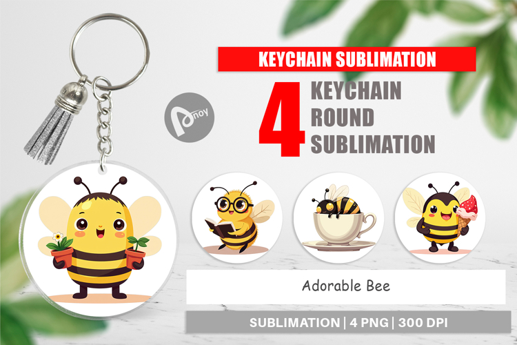 Keychain Adorable Bee