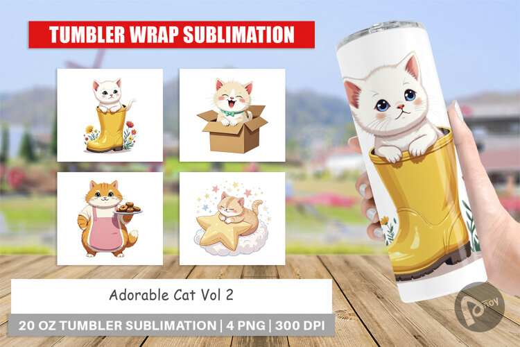 Tumbler Adorable Cat example image 1