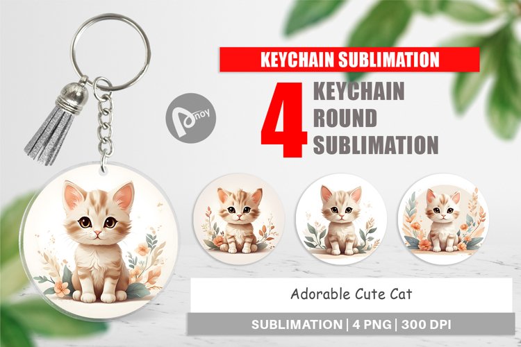 Keychain Adorable Cute Cat