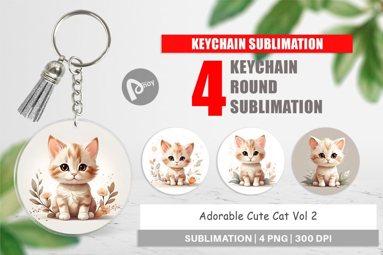 Keychain Adorable Cute Cat