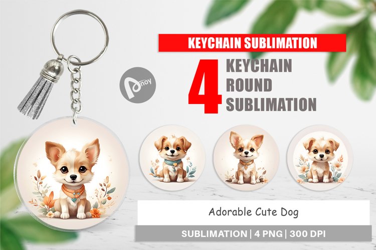 Keychain Adorable Cute Dog example image 1