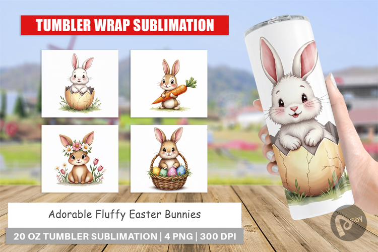 Fluffy Easter Bunnies Tumbler