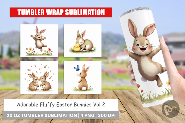 Fluffy Easter Bunnies Tumbler
