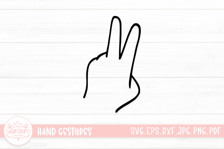Adorable Hand Gestures SVG Cut File