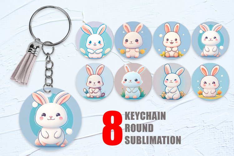 Adorable Kawaii Bunny Keychain | Keyring