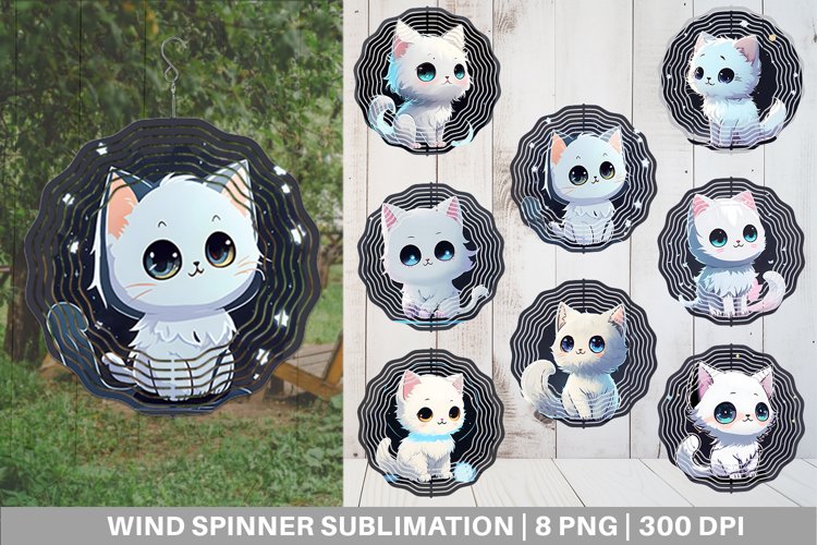 Wind Spinner Adorable Little Baby Cat | Sublimation Spinner
