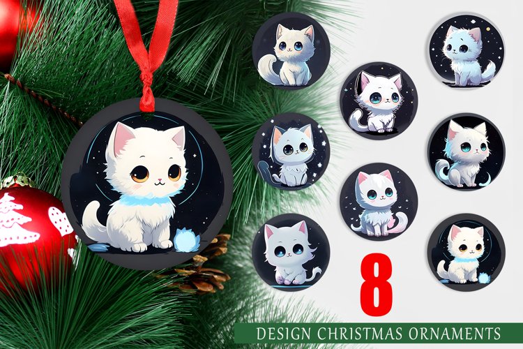 Adorable Little Baby Cat Christmas Ornaments