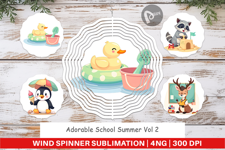 Wind Spinner Adorable School Summer