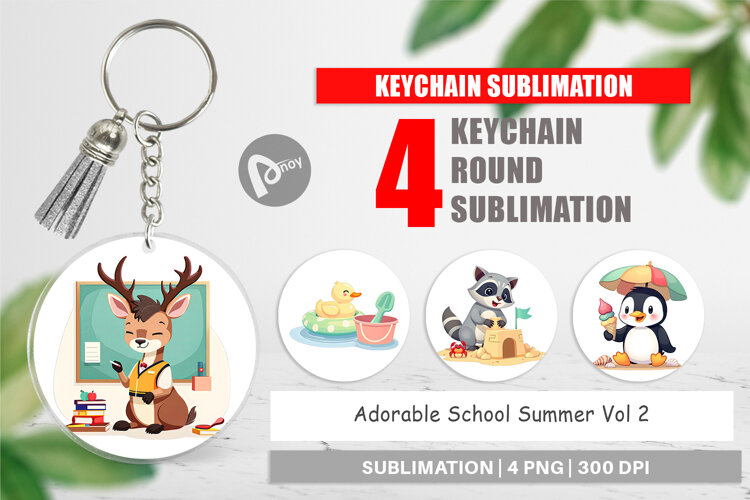 Keychain Adorable School Summer example image 1
