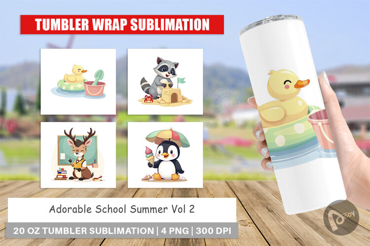 Tumbler Adorable School Summer example image 1
