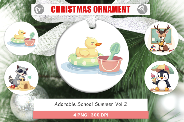 Ornament Adorable School Summer