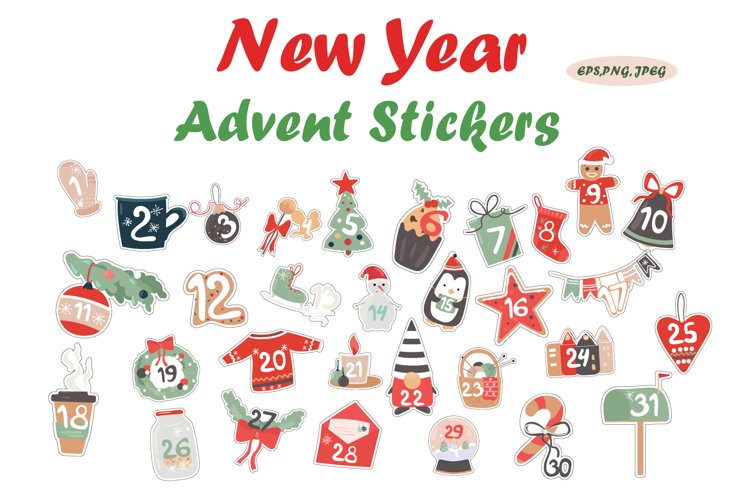 Advent calendar stickers (2261090)