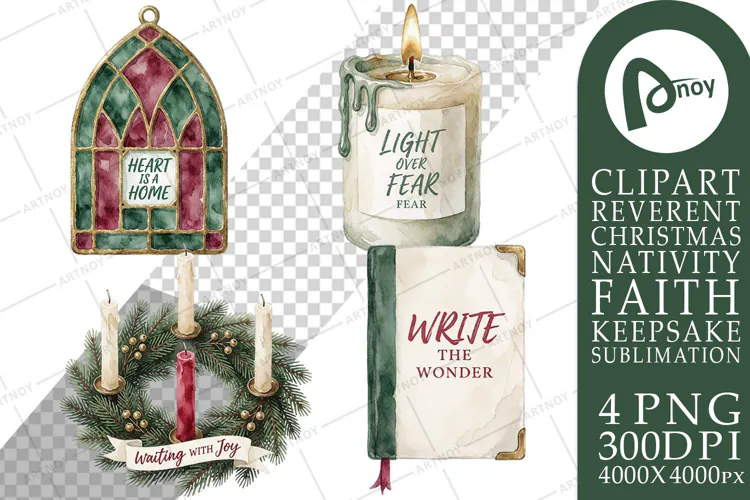 Advent Candle Countdown & Faith Notes Sublimation