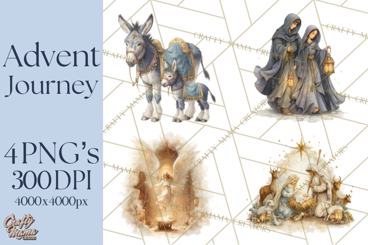 Nativity PNG Clipart, Advent Journey Characters