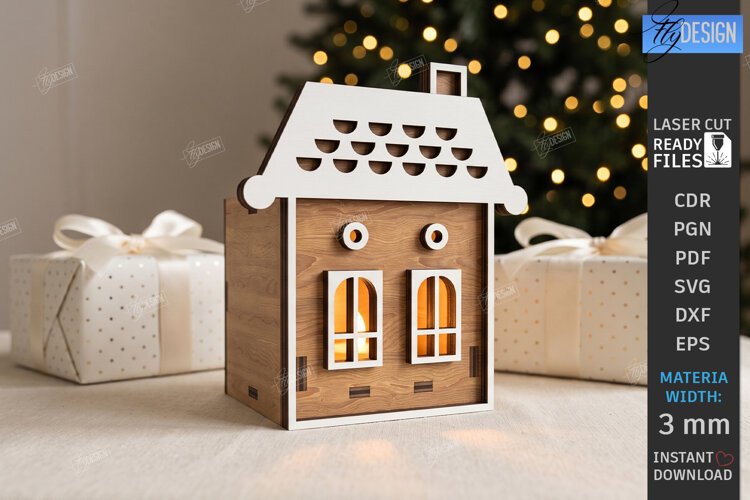 Christmas Advent Wreath Village Houses | Advent Calendar SVG example image 1