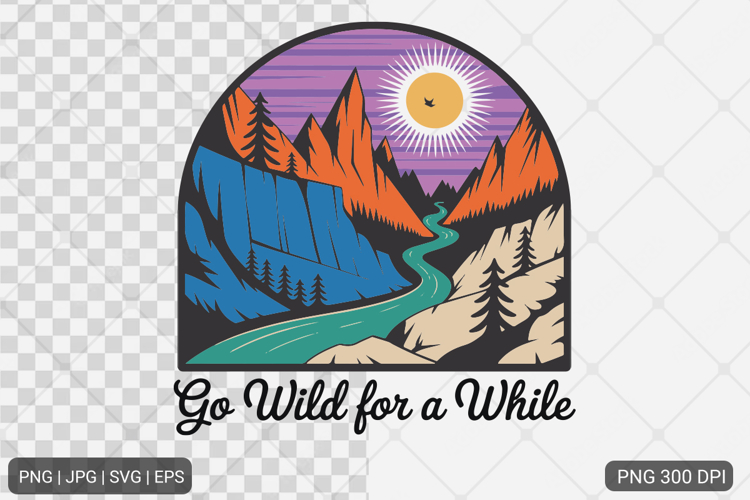 Vintage Mountain Adventure SVG PNG Sublimation