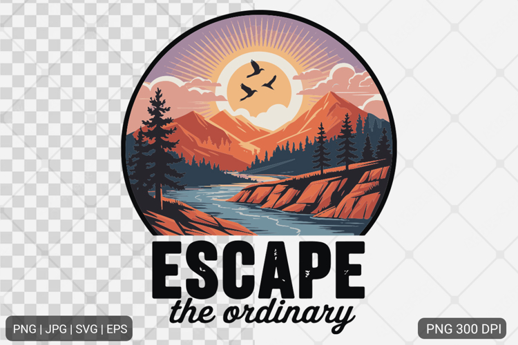 Vintage Mountain Adventure SVG PNG Sublimation