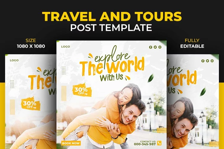 Adventure and Travel Tours Social Media Instagram Template