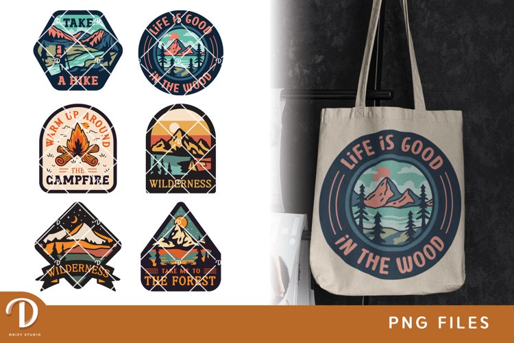 Adventure Badge Sublimation Set of 6