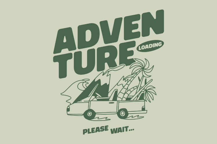 Adventure Loading Summer Travel Quotes T-shirt Design