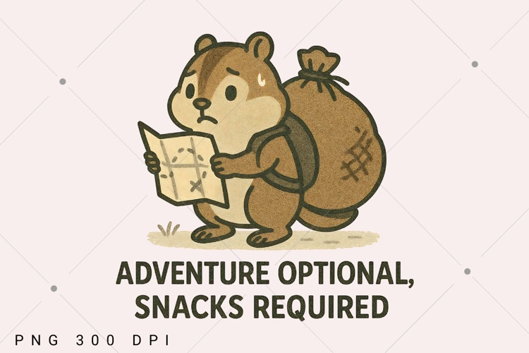 Adventure Optional Snacks Required PNG, Funny Animal PNG