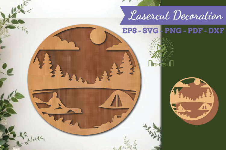 Adventure Round Lasercut Wall Decor SVG