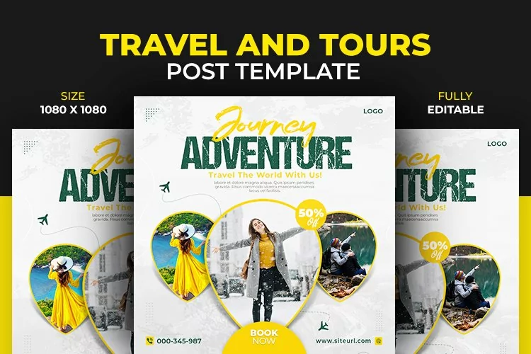 Adventure Social Media Instagram Post Flyer Design Template