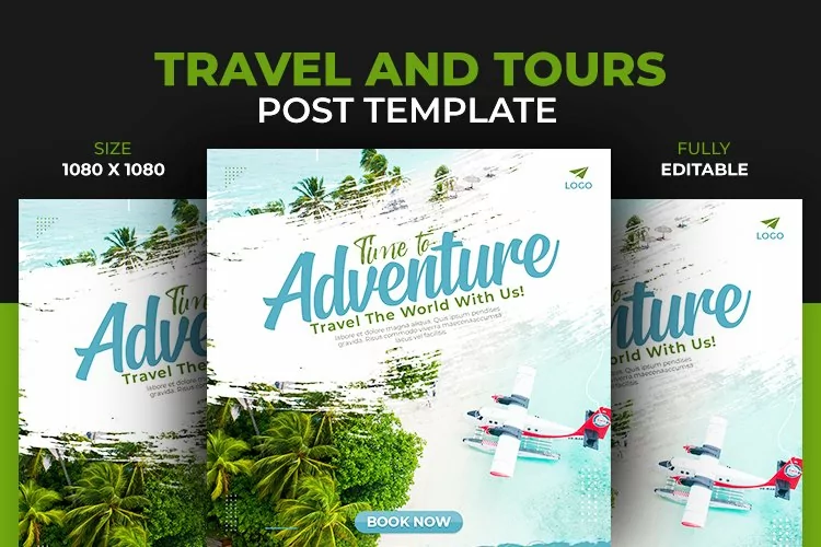 Adventure Travel Dream Destination Social Media Template