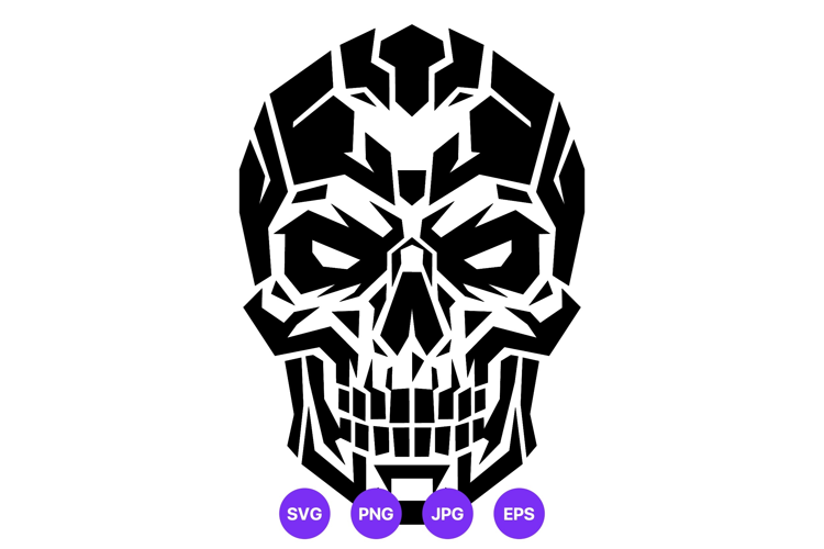 Creepy Cute Geometric Skull Vector Design