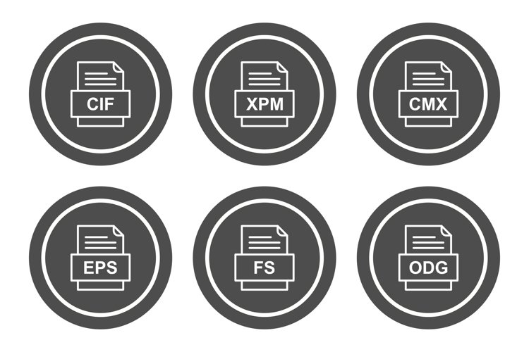 Set Of File Formats Icons example image 1