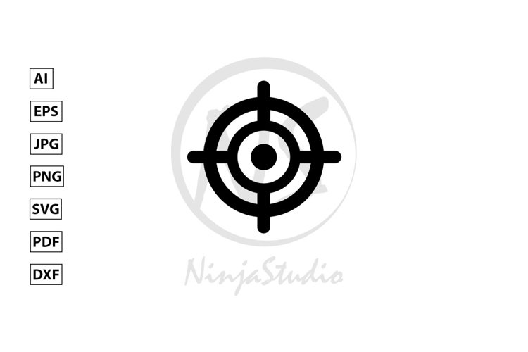 Target Icon In Flat Style Vector example image 1