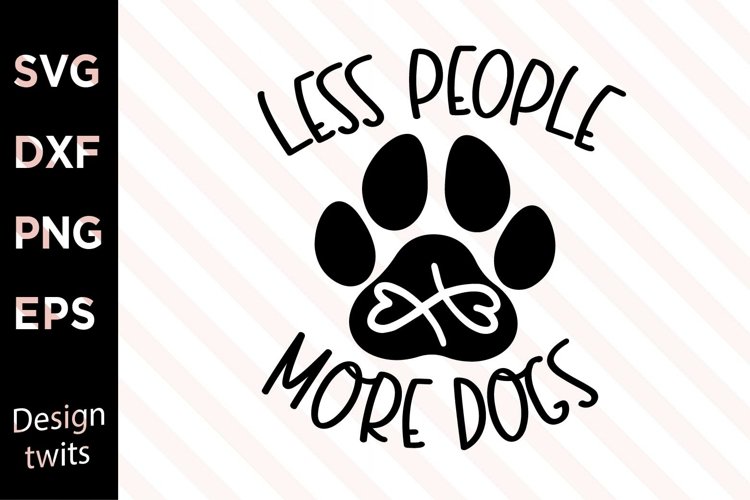 Less people more dogs SVG