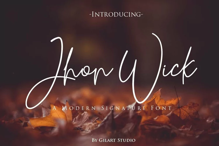 Jhon Wick | A Modern Signature Font