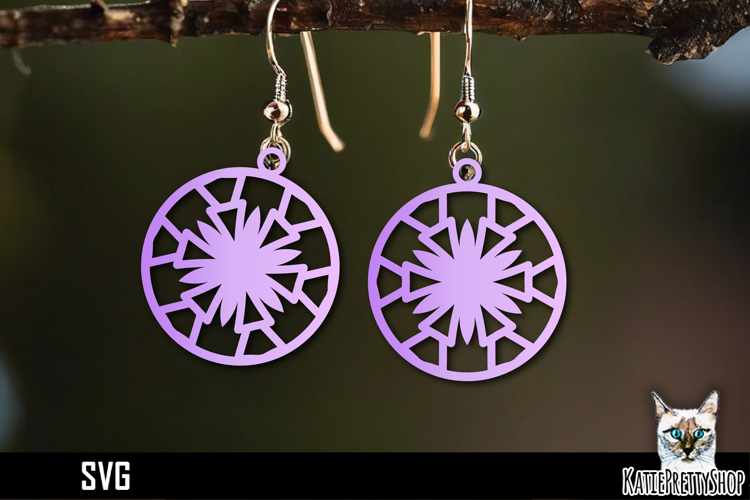 Snowflake earrings laser cut, laser cutting earring svg