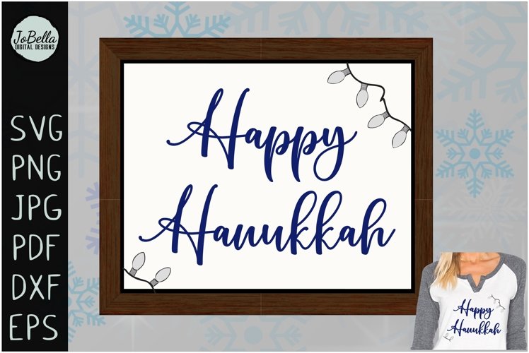 Download Lights And Happy Hanukkah SVG, Printable and Sublimation ...