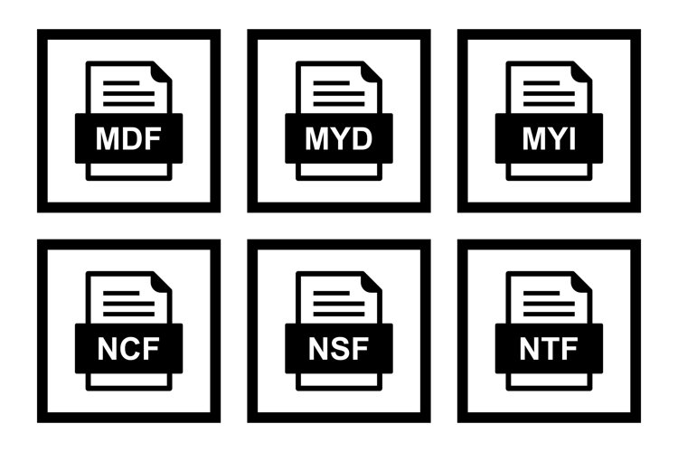 Set Of File Formats Icons example image 1