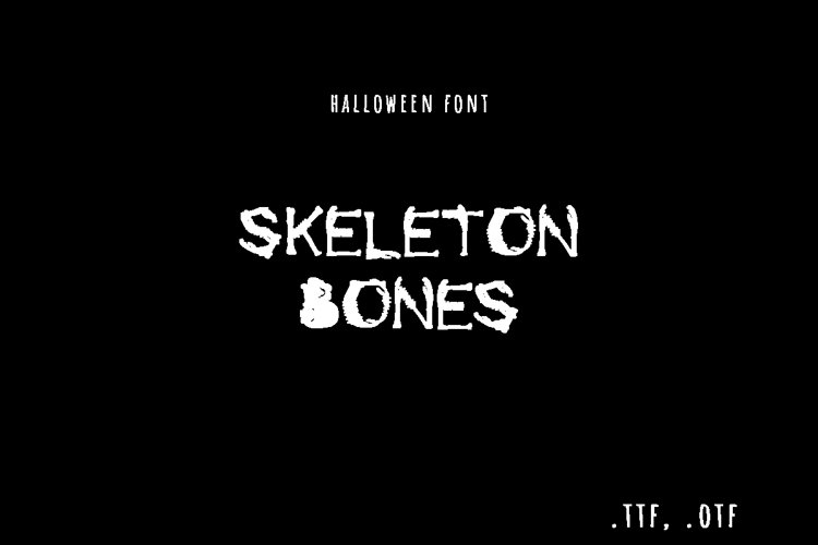 Skeleton bones font example image 1