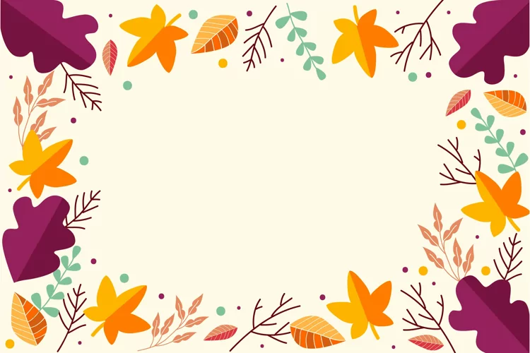 Flat Autumn Leaves Background