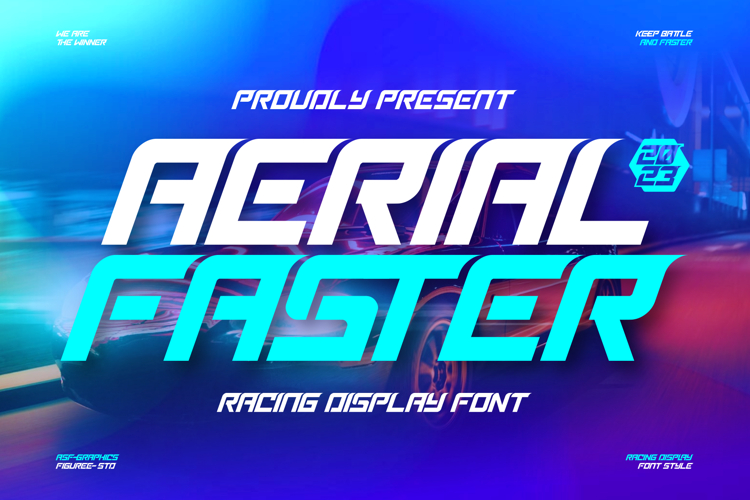 Aerial Faster - Racing Display Font