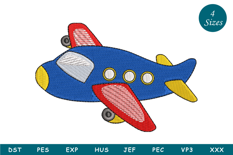 Baby Aeroplane Embroidery Design