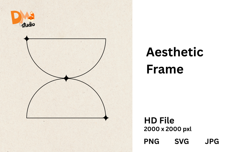 Aesthetic Frame Minimal & Elegant Outline Shapes PNG|SVG|JPG example image 1