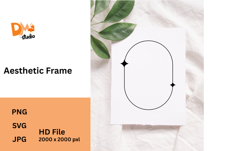 Aesthetic Frame Minimal & Elegant Outline Shapes PNG|SVG|JPG example image 1