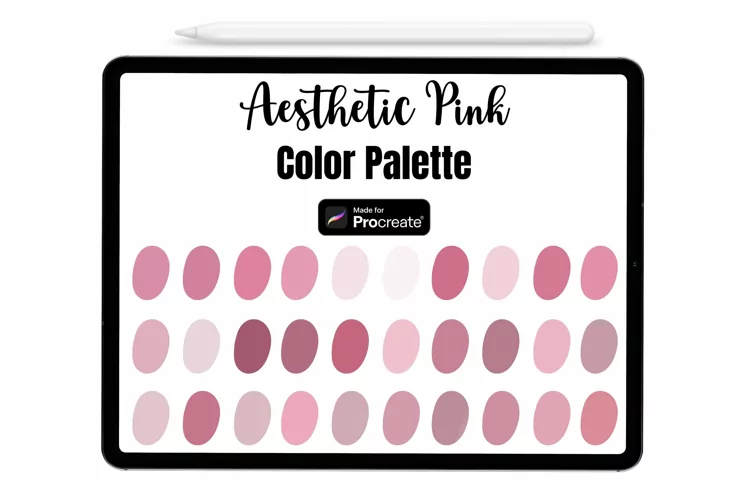 Aesthetic Pink Procreate Palette - Procreate Color palette