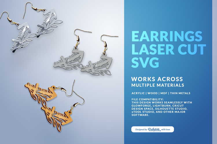 Aesthetic Zodiac Earrings Laser Cut SVG - Sagittarius