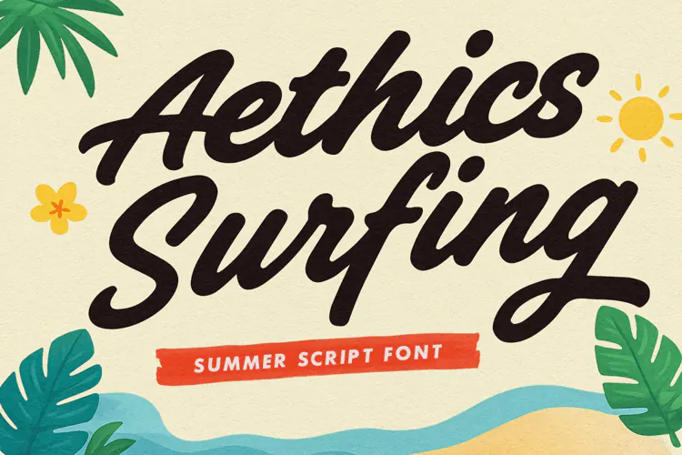 Aethics Surfing Summer Script Font