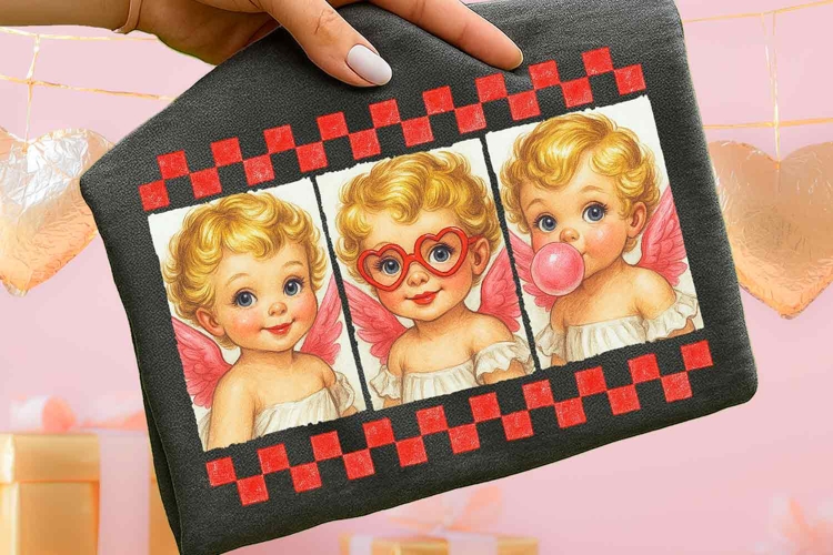 Cute Valentine Cupid Png Retro Valentine Shirt Preppy Desig