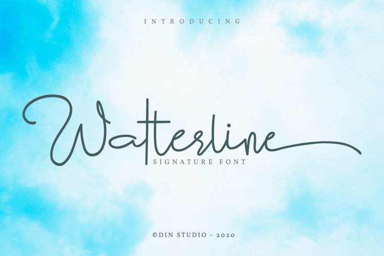 Watterline-Elegant Signature Font example image 1
