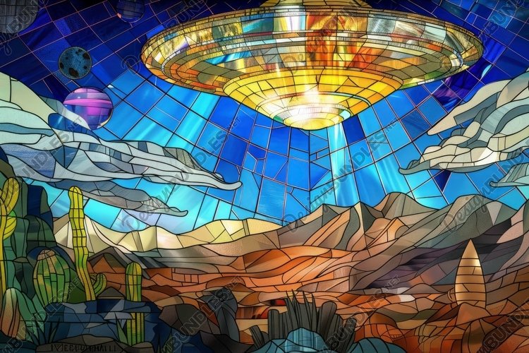 Stained Glass Texture Image 16