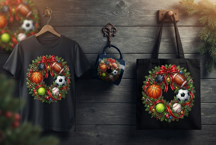 Christmas Sports PNG | Festive Multi Sport Holiday Clipart